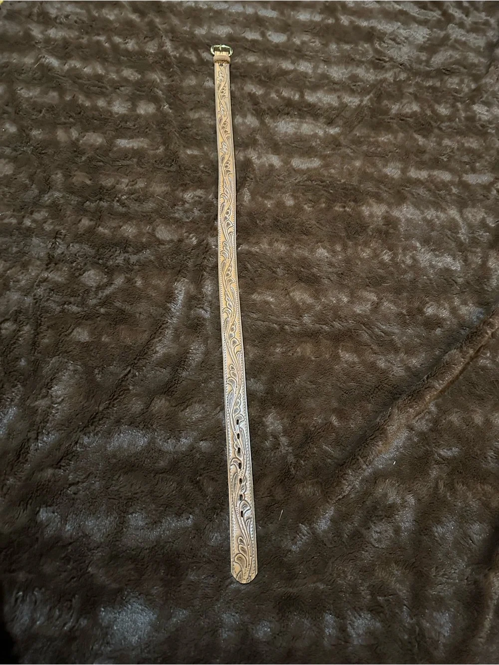 Vintage Hand Tooled Leather Belt
